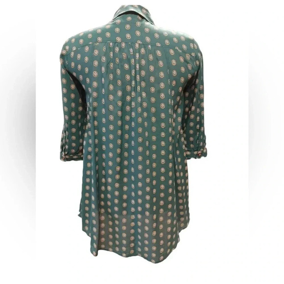 Mauve By Anthropologie Button Down Shirt Roll Tab Sleeves Size XS - Picture 5 of 10